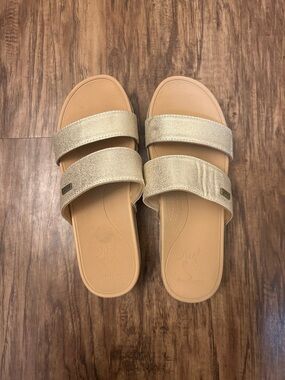 Reef Women's Double-Strap Slide Sandals in Champagne